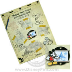 7846 - Mickey's Pin Festival of Dreams - Streets Have Character Collection - Card and Completer Pin - Disneyland Resort