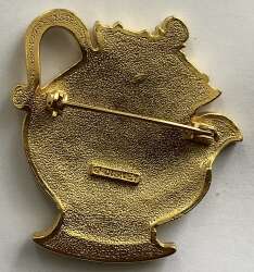 79637 - Beauty and the Beast - Mrs. Potts Clasp Brooch with Rhinestones - Disney Licensed alternate image