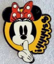 79781 - Hong Kong Disneyland Hidden Mickey - Minnie Shhhh - Hong Kong Disneyland