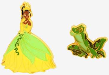 80786 - BoxLunch - Disney - Tiana and Frog Naveen Pin Set - Full Set - Disney Licensed alternate image