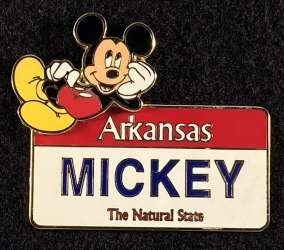 80828 - Across America License Plate Series - Arkansas - Mickey - The Natural State - Disney Store Japan
