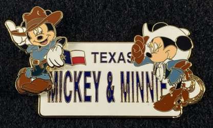 80860 - Across America License Plate Series - Texas - Mickey & Minnie - Disney Store Japan