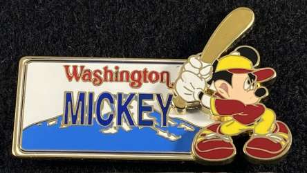 80863 - Across America License Plate Series - Washington - Mickey - Disney Store Japan