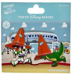 80996 - Toy Story Pop Up and Beyond - Buzz and Rex Traffic with Cones Set — Full Set - Tokyo Disneyland Resort