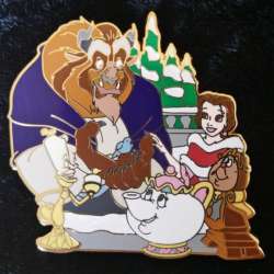 21384 - Beauty and the Beast - Beast, Belle, Lumiere, Mrs. Potts and Cogsworth - Disney Store UK