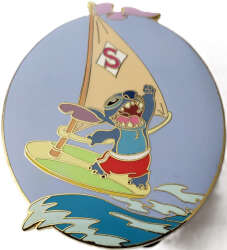 107441 - Disney Auctions - Stitch on a Sailboard - Disney Auctions