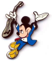 8475 - Mystery Pin Series 2001 - #6 - Mickey Mouse Holding a Guitar - Disneyland Resort