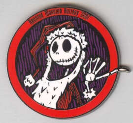 104621 - Haunted Mansion Holiday 2007 - Haunted Mansion Holiday Sandy Claws in Red Circle - Walt Disney Imagineering