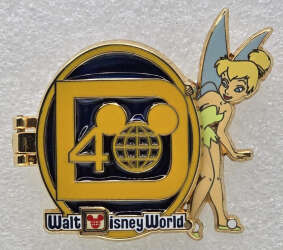 85390 - Walt Disney World 40th Anniversary - Walt Disney, Tinker Bell - Retro Logo - Hinged - Walt Disney World