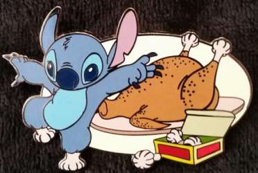 3379 - Thanksgiving - Stitch with Turkey - Disney Auctions alternate image