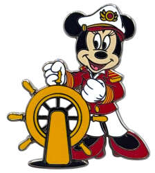Captain Minnie at the wheel