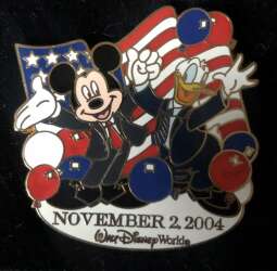 86909 - Election Day 2004 - Mickey and Donald - Walt Disney World