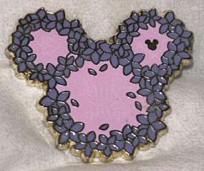 87681 - Flowers garland wreath - Pink Mickey Head - Shanghai Disney Resort