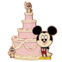 87732 - Pink A La Mode (PALM) Exclusives - Mickey, Chip, and Dale Birthday Cake - Disney Licensed