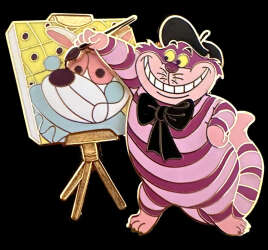 88425 - Alice in Wonderland Artist - Cheshire Cat painting the White Rabbit - Disney Studio Store Hollywood / Soda Fountain