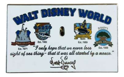 89735 - Build-a-Pin: 1st Generation - All Started By A Mouse Quote (Four Parks) Base - Walt Disney World