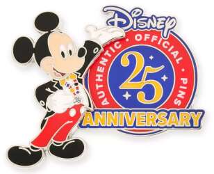 90616 - Celebrating 25 Years of Disney Pin Trading - Mickey Mouse - Authentic Official Pins 25th Anniversary alternate image