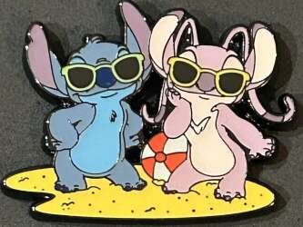 Stitch and Angel with beach ball