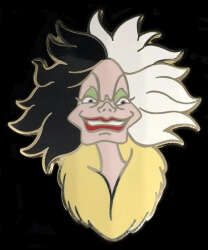 91680 - Disney Store - Jumbo Bust Pin Set - Cruella de Vil - Face - Jumbo - Disney Store US