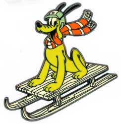 Pluto on sled
