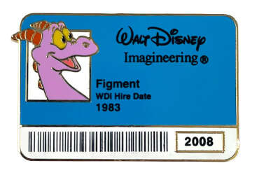 92175 - I.D. Badge Series 2 - Figment ID Badge (Blue) - Walt Disney World