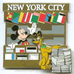92496 - World Of Disney (NYC) - Mickey and Pluto Newsstand - Disney Store US