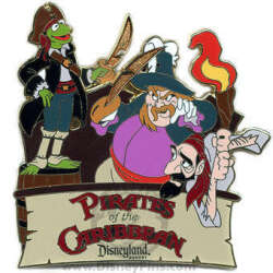 9280 - Mickey's Pin Odyssey 2008 - Kermit as Jack Sparrow - Disneyland Resort