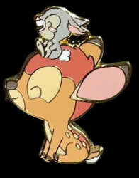 93367 - Fantasy Pin Series: KathlenesCreations - Bambi and Thumper - Fantasy Unlicensed