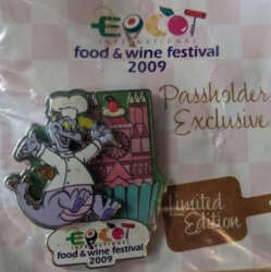 93573 - EPCOT International Food & Wine Festival 2009 - Figment Passholder - Walt Disney World alternate image