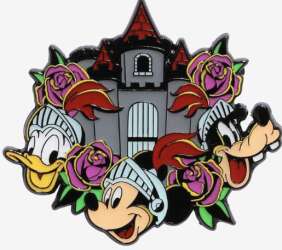 93814 - Hot Topic- Disney Mickey Mouse and Friends - Mickey, Donald, and Goofy Knights - Loungefly