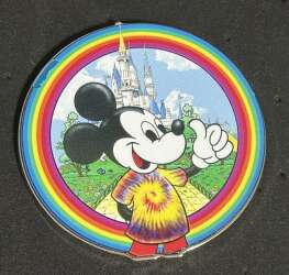 94123 - Mickey with Tie Dye in front of castle - Fantasy Unlicensed