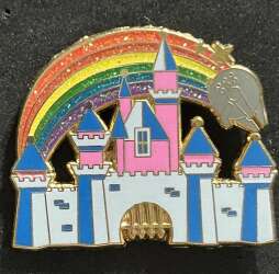 94142 - Millennium Falcon and Rainbow over Sleeping Beauty’s Castle - Fantasy Unlicensed