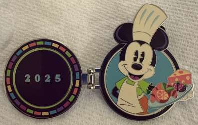 94251 - DCA Food and Wine Festival 2025 - Chef Mickey Hinged Pin - Disneyland Resort alternate image