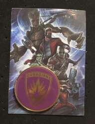 94302 - NECA Marvel Universe Collectible Pin & Card Mystery Set - Purple guardians of the galaxy logo - Disney Licensed alternate image