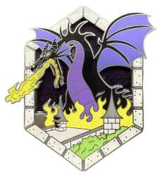 94626 - Disney Pins Blog (DPB) Exclusives - Maleficent Dragon Gate Stained Glass Pin - Disney Licensed