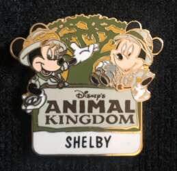 94704 - Animal Kingdom - Mickey and Minnie Personalized/Customizable Name Tag - Walt Disney World