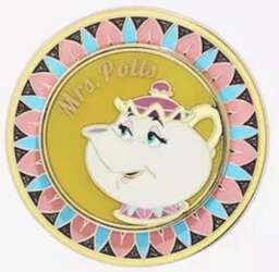94868 - BoxLunch - Beauty and the Beast Dining Plates Spinning Blind Box - Mrs. Potts - Disney Licensed
