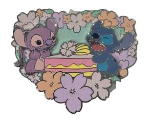 95385 - Pink A La Mode (PALM) - Cherry Blossoms - Disney Cherry Blossom Series Stitch and Angel Collectible Jumbo Pin on Pin Special Edition 400 - Disney Licensed alternate image