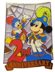 95426 - TDS 2nd Anniversary Gifts - Admiral Mickey and Donald - Purple Background - Tokyo Disneyland Resort