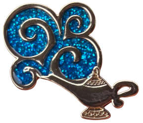 Magic lamp - blue smoke with glitter