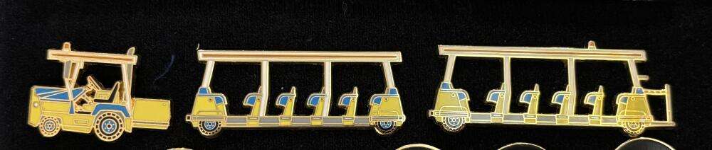 96655 - DLR Cast Member Pin of the Month - Tram Set - Disneyland Resort