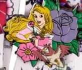97029 - Floral Princess Tattoos Lanyard & Pin Set - Aurora - Loungefly alternate image