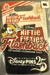 97433 - Niftie Fifties Flashback Pin Trading Celebration 2025 - Welcome Gift — Event Logo - Disneyland Resort