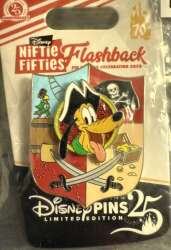 97440 - Niftie Fifties Flashback Pin Trading Celebration 2025: Disneyland Banners - Pluto (Adventureland) - Disneyland Resort