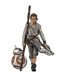 97965 - FigPin - Star Wars: The Force Awakens - Rey & BB-8 (1825) - FiGPiN alternate image
