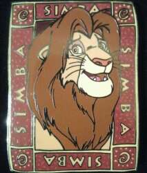 98203 - Lion King Character Set #2 - Simba in a Brown Frame - Disney Auctions - Disney Auctions