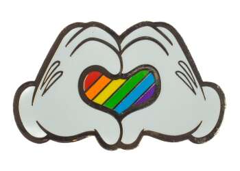 Mickey Hands Rainbow Heart
