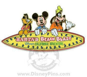 98251 - Santa's Beach Blast - Surfboard - Mickey, Goofy & Pluto - Disneyland Resort