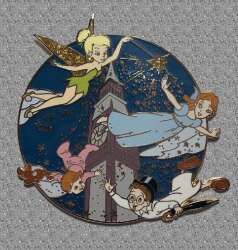 98276 - Disney Auctions - Princess Icon Set - 6 pins - Tinker Bell, Wendy, John and Michael - Flying - Princess Icon - Disney Auctions