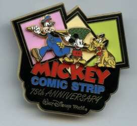 98667 - Mickey & Minnie 75th Anniversary Comic Strip - WDW Mickey Comic Strip - Mickey, Pluto and Pete - Walt Disney World